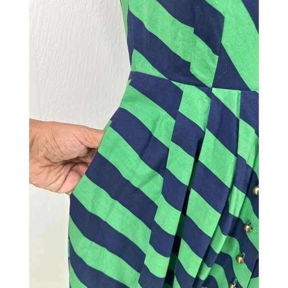 Anthropologie Girls from Saroy Colorblock Striped Halter Knee Length Dress - Picture 5 of 12